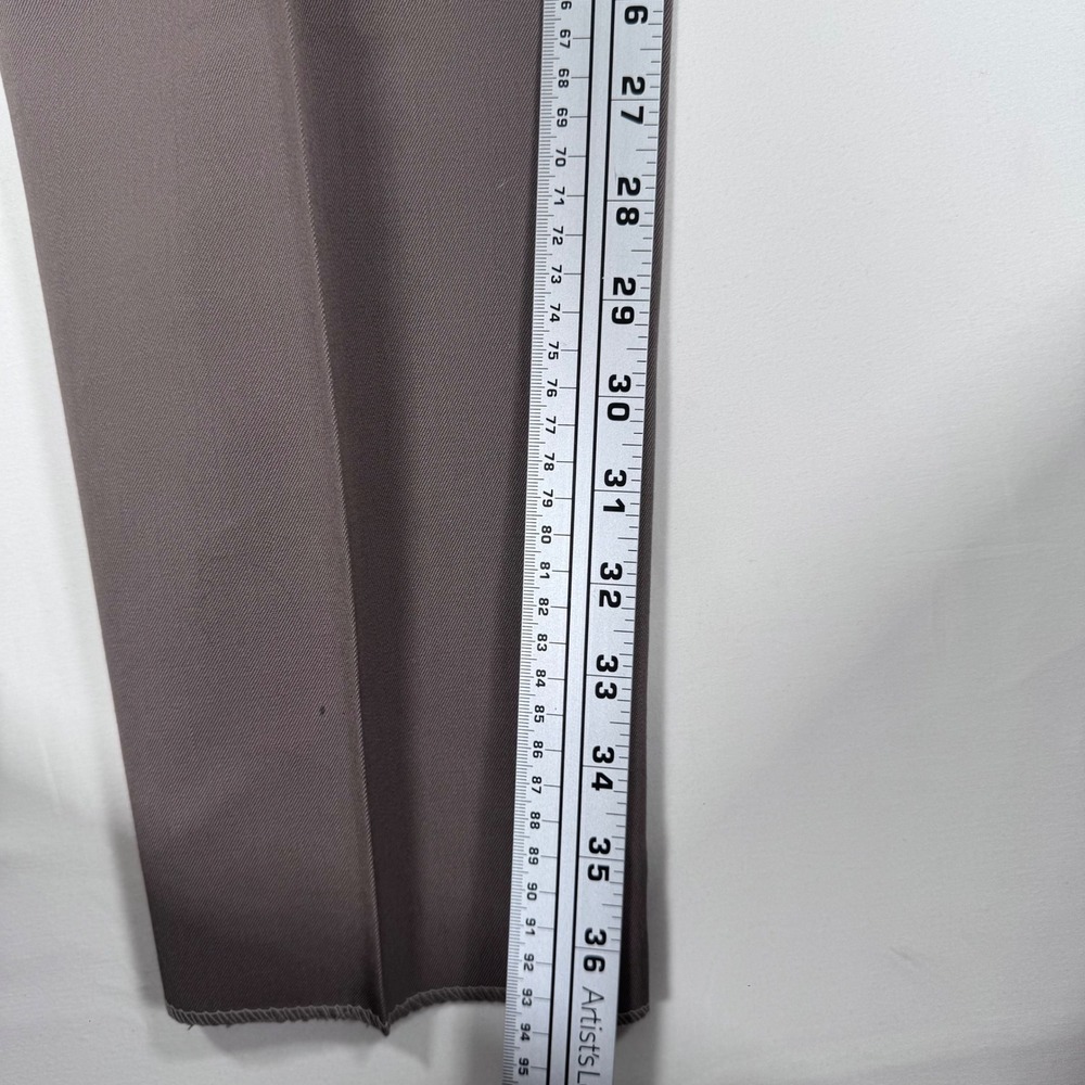 Vtg Ralph Lauren NWT Wool Pleated Trousers Women's 8 Tall Minimalist Office Read - Picture 15 of 15